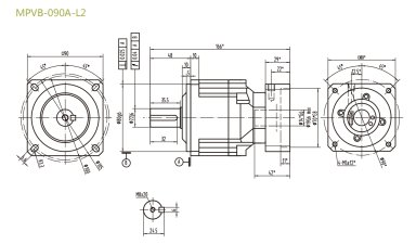 MPVB090AL2行星減速機(jī)采用高剛性合金齒輪組