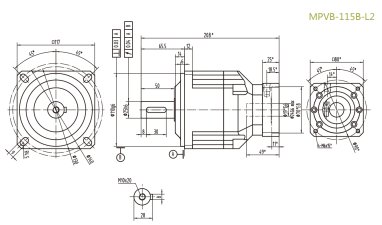 MPVB115BL2行星減速器精度高抗疲勞性好